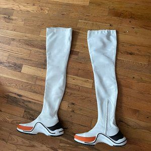 Louis Vuitton AUTHENTIC white and orange Archlight boot thigh high size 38